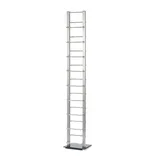DESIGN DELIGHTS CD, Silber, Metall, 20x138x12 cm, Wohnzimmer, Regale, CD & DVD-Regale