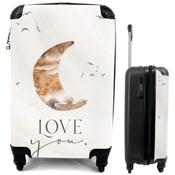 MuchoWow Handgepäckkoffer Zitate – Sprichwörter – Kinder – Liebe dich – Jungen – Mädchen -, 4 Rollen, Reisetasche mit rollen, Handgepäck für Ferien, Trolley, Reisekoffer bunt