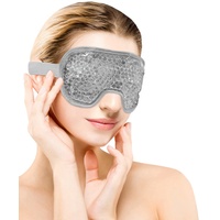 CAM2 Augenmaske Kühlend, Kalte Gesicht Augenmaske,Wiederverwendbare Augenmaske mit Gelperlen, Kühlmaske/Kühlpads Gel Augenmaske (Grau)