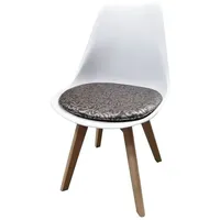 Hti-Living Stuhl Atlanta Weiß, PU Braun Muster