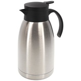 Haushalt International 26076 Isolierkanne Isolierflasche Thermo Kanne Kaffeekanne Edelstahl groß 2 L