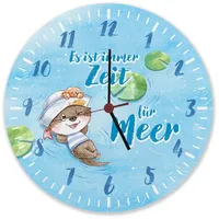 Speecheese Wanduhr Ottfried der Otter Wanduhr aus Alu mit