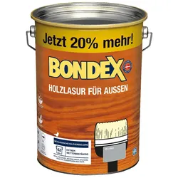 Bondex Holzlasur für Außen, witterungsbeständig, Holzschutz, UV-Schutz, Hellblaugrau, 4,80 l