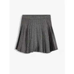 bonprix Plissee Minirock, schwarz, 44