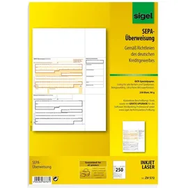 Sigel Bankformular SEPA-Überweisung A4 weiß