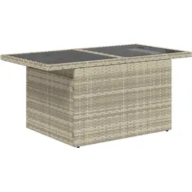 vidaXL Garten-Lounge-Set 7-tlg. hellgrau Polyrattan