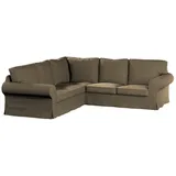 Dekoria Sofahusse Ektorp Ecksofa, Living braun|grau