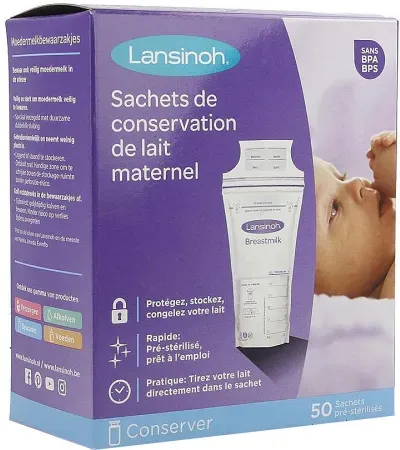 Lansinoh Sterilisierte Muttermilch-Aufbewahrungsbeutel 50 Stück