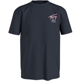Tommy Jeans T-Shirt »TJM REG 3D STREET SIGNTR TEE EXT«, mit Print auf dem Rücken, Gr. M, dark night navy, , 52696717-M