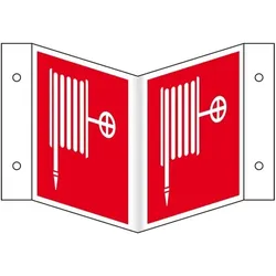 Schild I Brandschutz-Nasenschild Löschschlauch, praxisbewährt, Kunststoff, 200x200mm, BGV A8