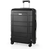 TAN.TOMI Handgepäckkoffer Trolley Hartschalenkoffer Hard Shell Hartschalenkoffer Trolley Koffer, 4 Rollen, Reisekoffer Reisekofferset Gepäck mit Zahlenschloss schwarz 76 cm