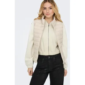 Only Kapuzensweatshirt "ONLSCARLETT LS ELASTIC ZIP HOOD SWT NOOS", Damen, Gr. XL, birch, Sweatware, Obermaterial: 60% Polyester, 40% Viskose, unifarben, regular fit normal, Rundhals, elastischer Bund, Sweatshirts