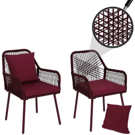 Proregal Gartenstuhl 54 x 62 x 81 cm rot 2 St.