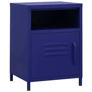 vidaXL Nachttisch Marineblau 35x35x51 cm Stahl