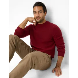 Brax Herren, Strickpullover Style RICK", red wine, dunkelrot, Gr. L (52),