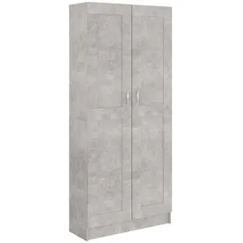 vidaXL Bücherschrank Holzwerkstoff 82,5x30,5x185,5 cm Betongrau 5 Fächer