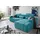 DOMO collection Ecksofa »Brandon große Ausführung B/T/H: 289/177/80 cm, auch in Leder und Cord«, mit Kopfteilverstellung, wahlweise Sitztiefenverstellung, L-Form, blau