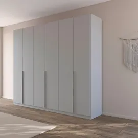 Rauch »Kleiderschrank Schrank Garderobe AGORDO TOPSELLER Schlafzimmer«, (in zwei Griff-Farben mit Dekor- oder Hochglanzfront), durchdachte Innenausstattung, in 6 Breiten und 2 Höhen MADE IN GERMANY, grau (seidengrau), B:271cm H:229cm T:54cm,