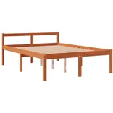 Seniorenbett Wachsbraun 140x200 cm Massivholz Kiefer - Braun