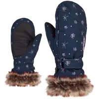 Ziener LED Mitten Girls Glove Junior snowcrystal print -