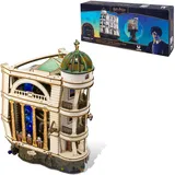 UGEARS Harry Potter Gringotts Bank Murmelbahn Holzpuzzle Erwachsene 3D - Motorisierter Modellbausatz Erwachsene mit LED Licht, DIY kreative Geschenkidee 3D Puzzle Modellbau und Bausätze für Männer