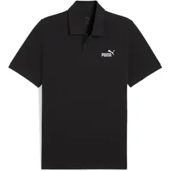 Poloshirt PUMA "Essentials No. 1 Logo Pique-Poloshirt Herren", Herren, Gr. M, schwarz, Obermaterial: 4% Elasthan, 96% Baumwolle; Ärmelbund: 4% Elasthan, 96% Baumwolle; Kragen: 96% Baumwolle, 4% Elasthan, clean, regular fit, Kurzarm, Shirts