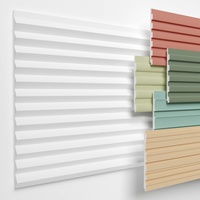 HEXIMO Lamellenwand (0.46 m2) aus XPS - Lamellen Wandpaneele Lamellenverkleidung Akustikpaneele weiß (1 Paneel, HLM-5-01 weiß) zum streichen Wohnzimmer Styropor