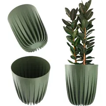 Kadax Blumentopf Kunststoff 14,5 cm Dunkelgrün