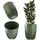 Kadax Blumentopf Kunststoff 14,5 cm Dunkelgrün