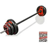Gymstick Vinyl Grip Hantelstange 20 kg rot / schwarz