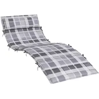 vidaXL Sonnen-Lounger Kissen 180 x 60 x 4 cm grau 1 St.
