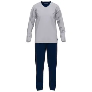 Tom Tailor Pyjama in Hellgrau/Dunkelblau | Gr.: L