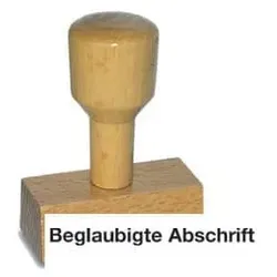 Stempel Beglaubigt Abschrift