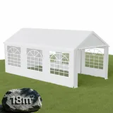 YARDIN Partyzelt 3x6 m in Weiß Gartenzelt wasserdicht Pavillon stabil mit Seitenwänden Festzelt UV Schutz Stahlrahmen für Garten Hochzeit Geburtstag Camping Outdoor Event Zelt