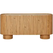 Jahnke CIRCO SB 160 Sideboard 160 cm Marmor Weiß/Montana Eiche Holzwerkstoff
