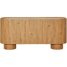 Jahnke CIRCO SB 160 Sideboard 160 cm Marmor Weiß/Montana Eiche Holzwerkstoff