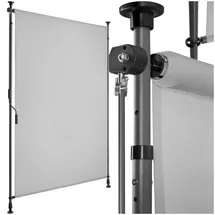 Tectake Klemmmarkise 108 x 310 cm grau Kunststoff