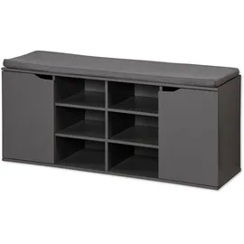 KESPER Schuhschrank Sitzkissen u. Türen, grau Spanplatte 103x48x30,5 cm