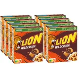 Nestlé Cerealien LION WildCrush, Schoko & Karamell Frühstücks-Cerealien, 8er Pack (8x360g)
