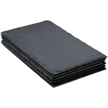 SECRET DE GOURMET - Set aus 6 tellern 18x30cm aus schiefer