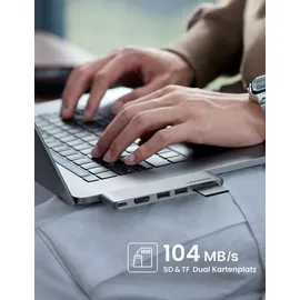 UGREEN CM380 USB-C Hdmi, 2x Usb 3.0, Sd, Tf, PD grau