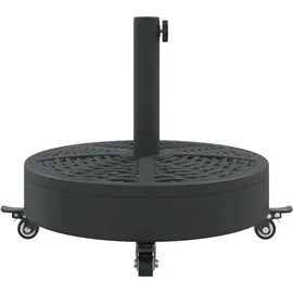 vidaXL Schirmständer mit Rollen 27 kg Schwarz