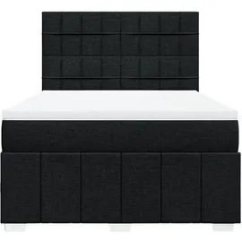 vidaXL Boxspringbett 140 x 200 cm Schwarz