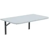 AKKE Klapptisch, Wandklapptisch mit abgerundete Ecken für Küche Kinderzimmer klappbar grau 50 cm x 50 cm