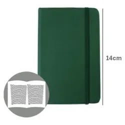 SMARTD Notizbuch 14x9cm Semi Leder Smaragdgrün 116Fls (Tagebuch)