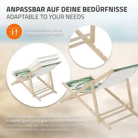 ECD Germany Sonnenliege 57,5 x 83 x 100 cm Weiß