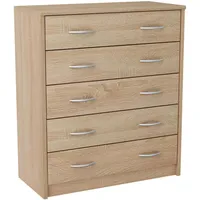 Home collective Schuhschrank mit 5 Fächern , Eichefarben ,