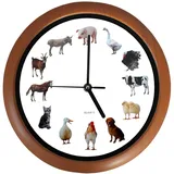 Schwäbische Albumfabrik Wanduhr Bauernhof, mit Tierstimmen