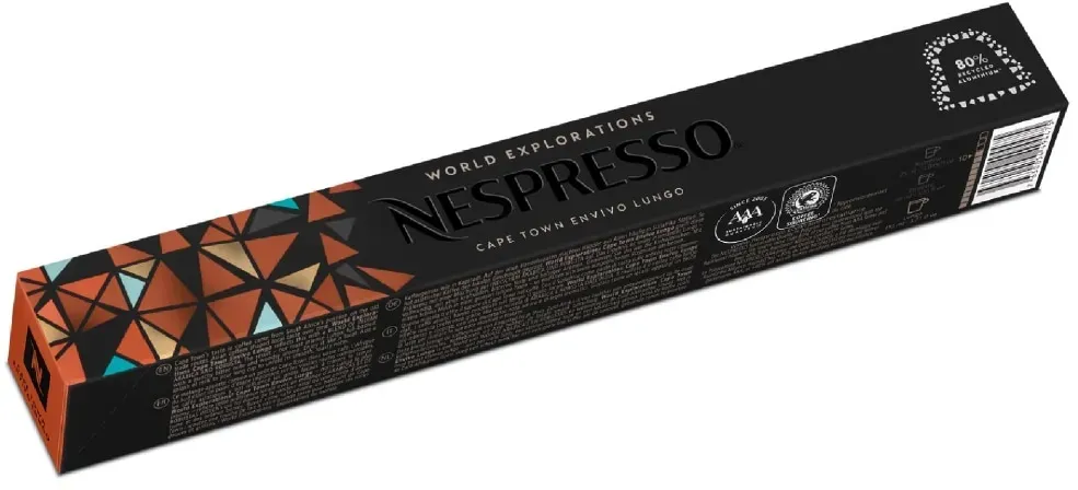 Nespresso Cape Town Lungo Original Line 10 Lungo Kaffeekapseln Braun 110 ml Kraftvoll & aromatisch