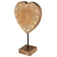 GLOBO Solarleuchte Kunststoff Holzoptik, 13Xled Solarleuchte Kunststoff Holzoptik, 13X